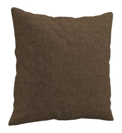 Coussins décoratifs 2 pcs Marron 40x40 cm Tissu