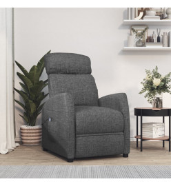 Fauteuil inclinable électrique Gris foncé Tissu