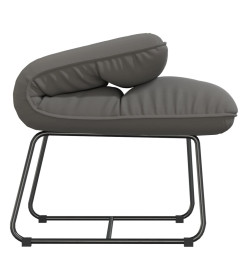 Chaise de détente avec cadre en métal Gris clair Velours