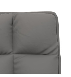 Chaise de détente avec cadre en métal Gris clair Velours