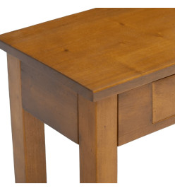 Table console avec tiroir 60x30x75 cm bois d'acajou massif