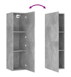 Ensemble de meubles TV 4 pcs Gris béton Aggloméré