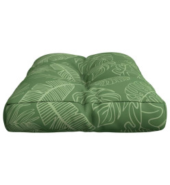 Coussin de palette motif de feuilles 70x40x12 cm tissu