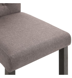 Chaises à manger lot de 4 taupe tissu