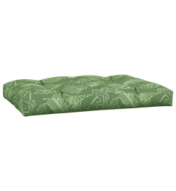 Coussins de palette 2 pcs motif de feuilles tissu