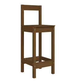 Chaises de bar lot de 2 marron miel 40x41,5x112 cm Pin solide