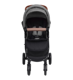 Poussette pour bébé 3-en-1 Gris clair Acier