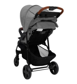 Poussette pour bébé 3-en-1 Gris clair Acier