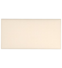 Panneaux muraux 12 pcs Crème 30x15 cm Velours 0,54 m²