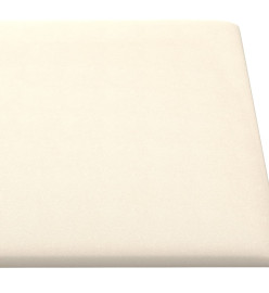 Panneaux muraux 12 pcs Crème 30x15 cm Velours 0,54 m²