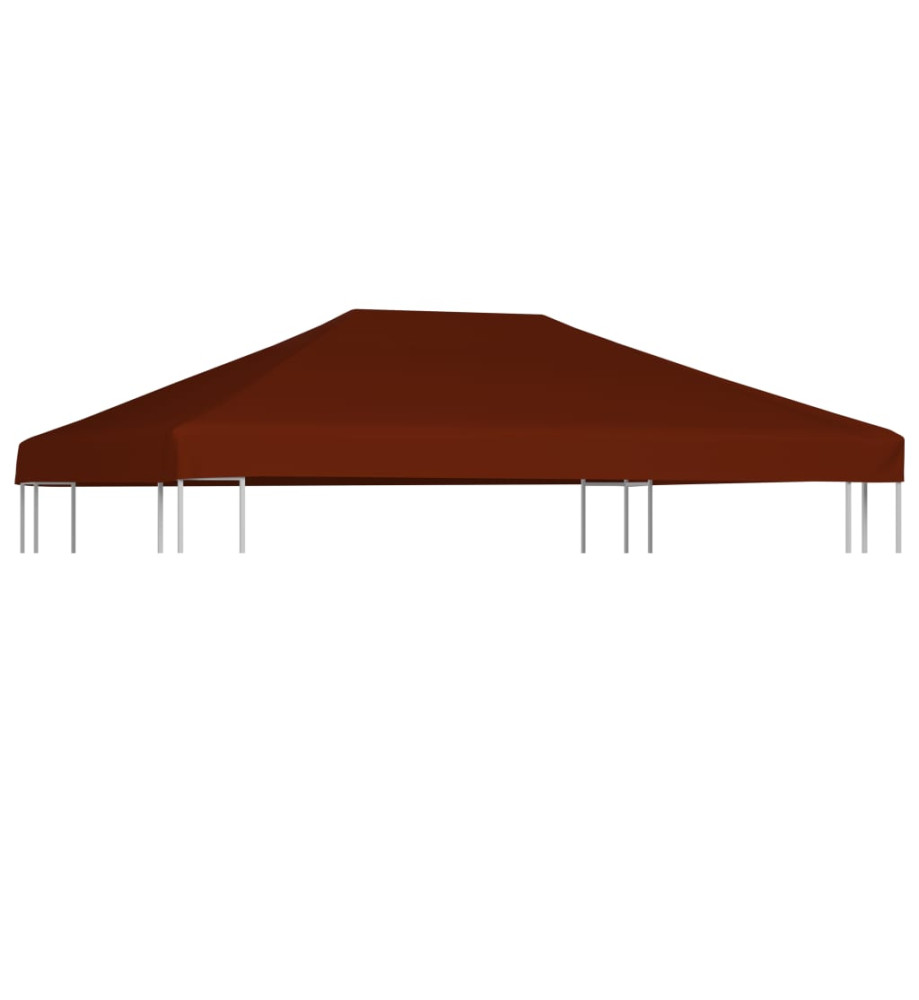 Toile supérieure de gazebo 310 g/m² 3x4 m Terre cuite