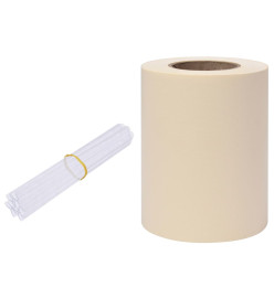 Écran d'intimité de jardin PVC 35x0,19 m Crème