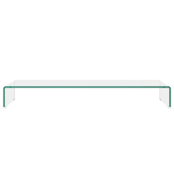 Meuble TV / pour moniteur 100 x 30 x 13 cm Verre Transparent