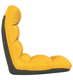 Chaise pliable de sol Jaune moutarde Tissu