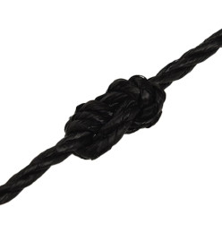 Corde de travail Noir 8 mm 25 m polypropylène