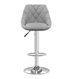 Tabourets de bar lot de 2 gris clair velours