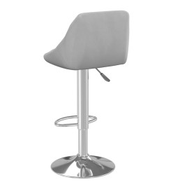 Tabourets de bar lot de 2 gris clair velours