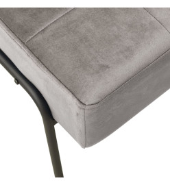 Chaise de relaxation 65x79x87 cm Gris clair Velours