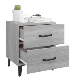 Tables de chevet 2 pcs Sonoma gris 40x35x47,5 cm