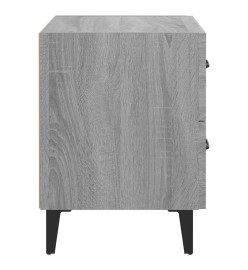 Tables de chevet 2 pcs Sonoma gris 40x35x47,5 cm