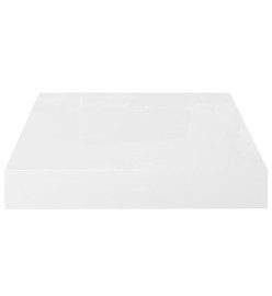 Étagère murale flottante Blanc brillant 23x23,5x3,8 cm MDF