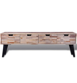 Table console TV avec 4 tiroirs Bois de teck recyclé