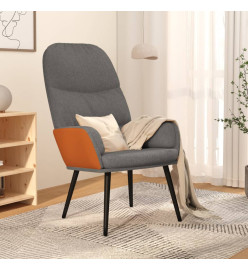 Chaise de relaxation Gris clair Tissu