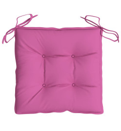 Coussins de chaise 6 pcs rose 50x50x7 cm tissu oxford