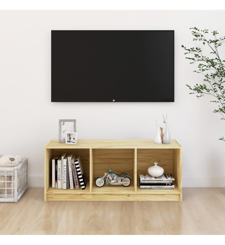 Meuble TV 104x33x41 cm Bois de pin massif