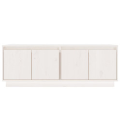 Meuble TV Blanc 110x34x40 cm Bois de pin massif