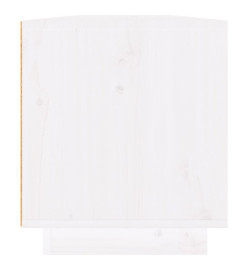 Meuble TV Blanc 110x34x40 cm Bois de pin massif