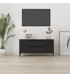 Meuble TV Noir 102x44,5x50 cm Bois d'ingénierie