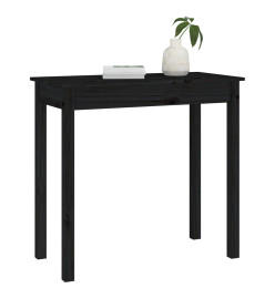 Table console Noir 80x40x75 cm Bois massif de pin