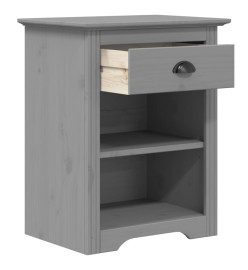 Table de chevet BODO gris 53x38,5x66 cm bois de pin massif