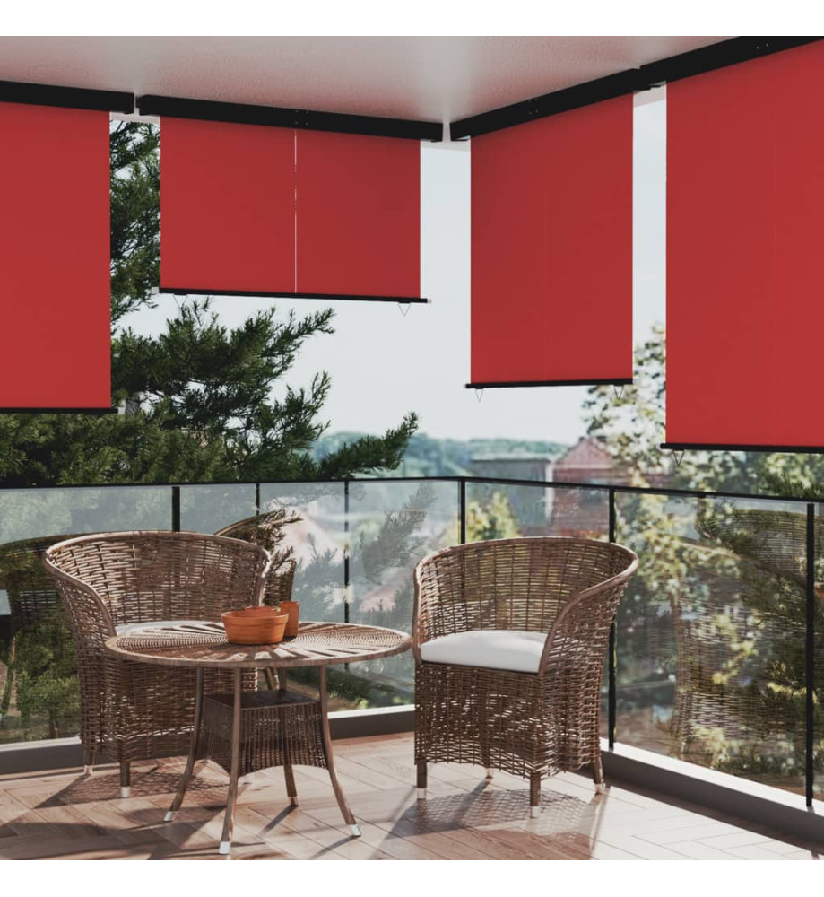 Auvent latéral de balcon 160x250 cm Rouge