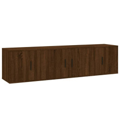 Ensemble de meubles TV 3 pcs Chêne marron Bois d'ingénierie