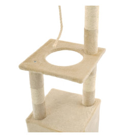 Arbre à chat avec griffoirs en sisal 109 cm Beige