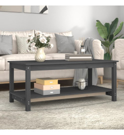 Table basse Gris 110x55x45 cm Bois massif de pin