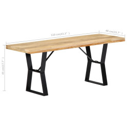 Banc 110 cm Bois de manguier massif