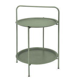 ProGarden Table d'extérieur avec 2 plateaux 50x66 cm Vert mat