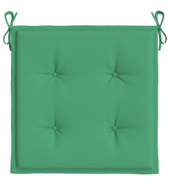 Coussins de chaise de jardin 6 pcs vert 40x40x3 cm tissu oxford