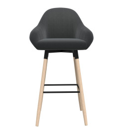 Tabouret de bar Gris foncé Tissu