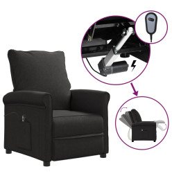 Fauteuil inclinable électrique Noir Tissu