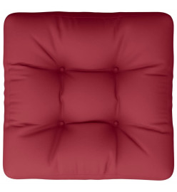 Coussin de palette rouge bordeaux tissu