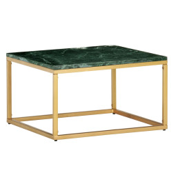 Table basse Vert 60x60x35 cm Pierre véritable et texture marbre