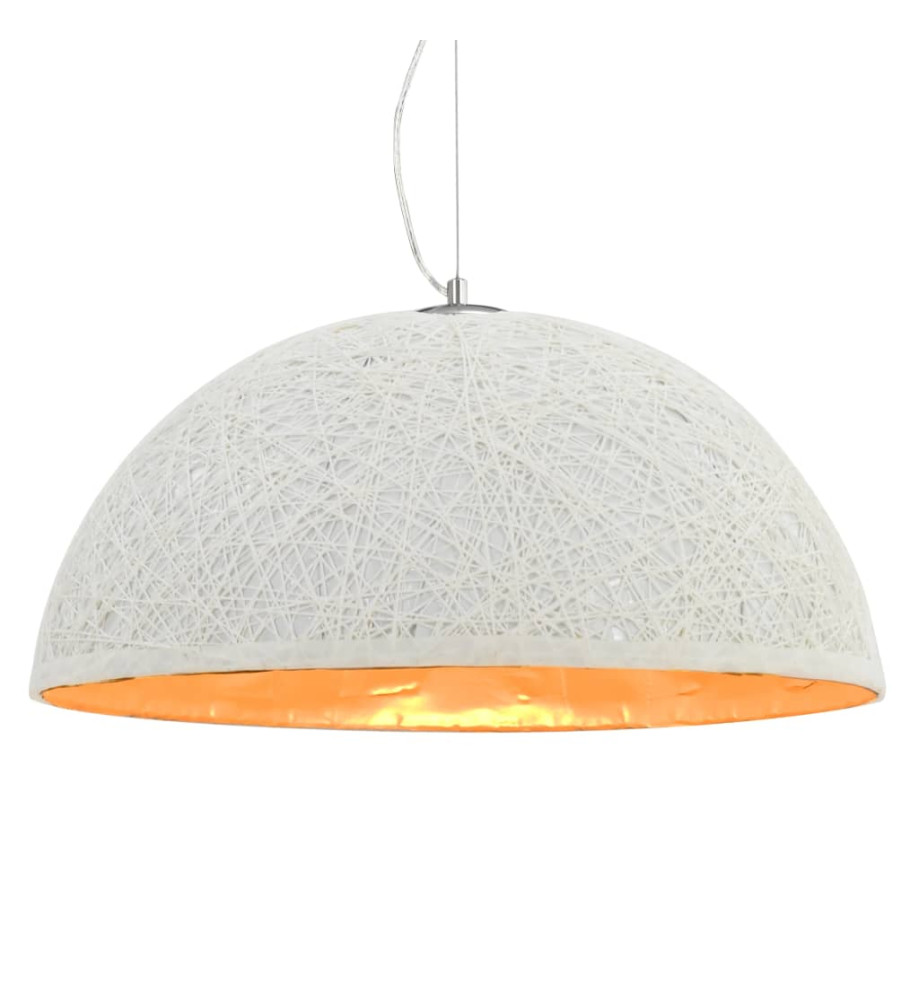 Lampe suspendue Blanc et doré Ø50 cm E27