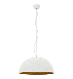 Lampe suspendue Blanc et doré Ø50 cm E27