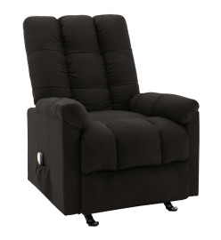 Fauteuil de massage inclinable Noir Tissu