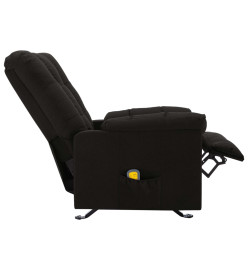 Fauteuil de massage inclinable Noir Tissu