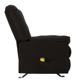 Fauteuil de massage inclinable Noir Tissu